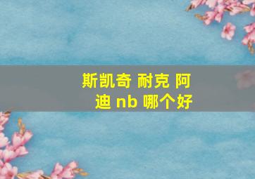 斯凯奇 耐克 阿迪 nb 哪个好